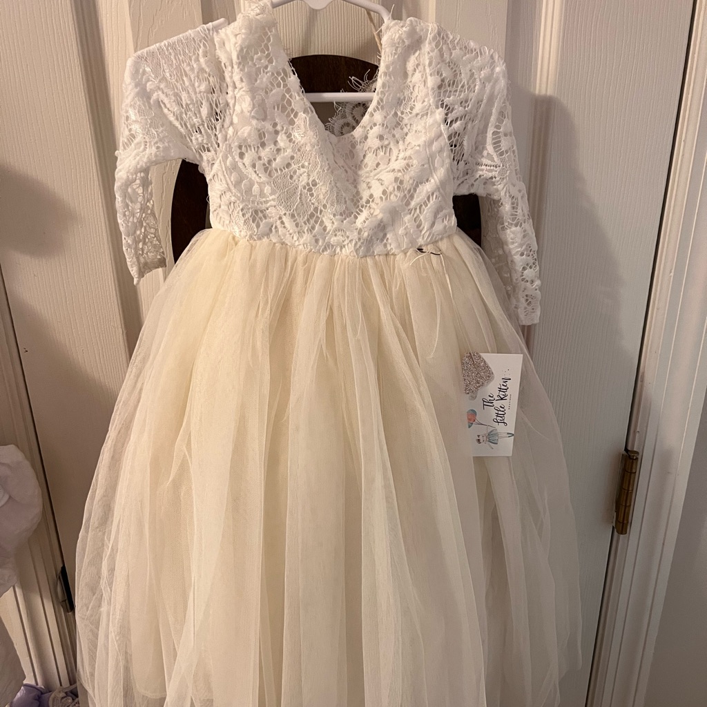 The Little Kitten Lace And Tulle Flower Girl Dress